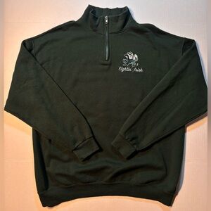 Vtg University Of Notre Dame Fighting Irish 90’s Pullover Fleece Quarter Zip XL